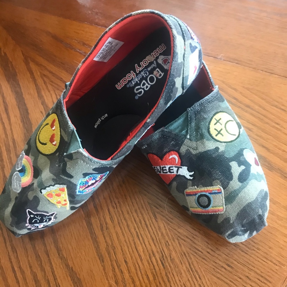 Bobs Slip on camouflage shoes